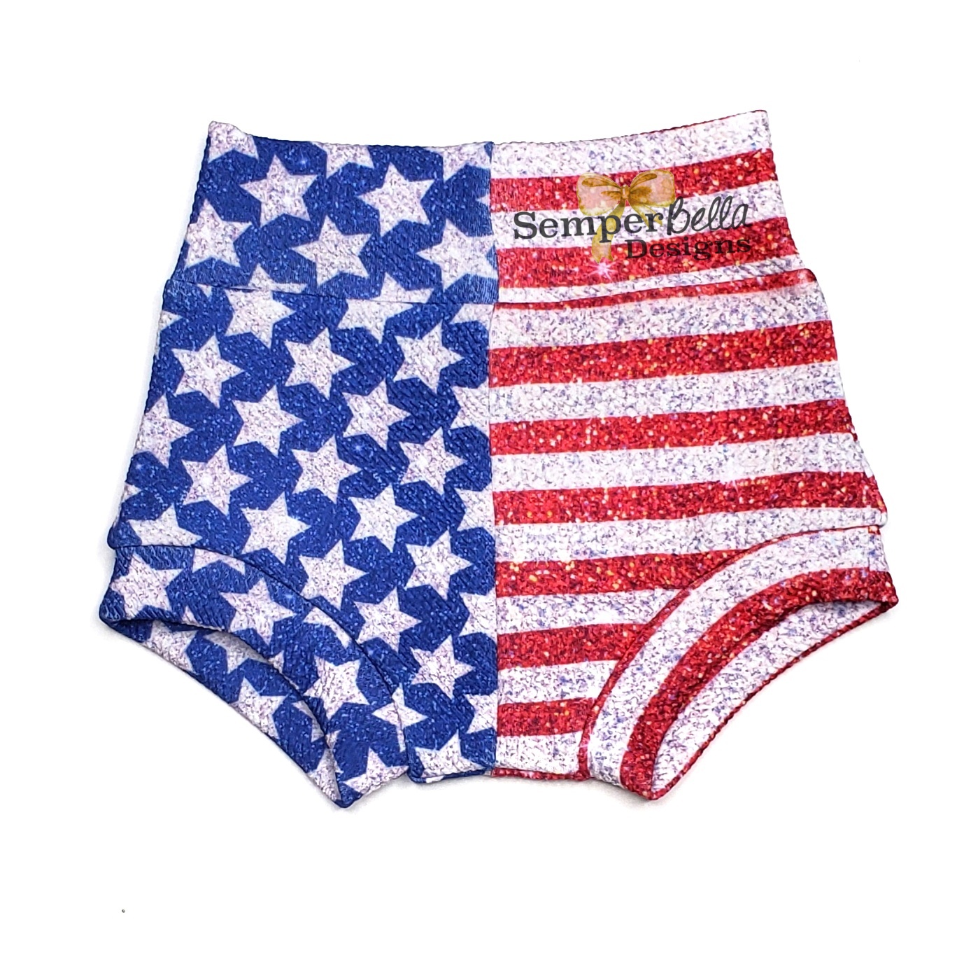 2020 Red, White and Cute Star Spangled Bummies or Shorties – Look Sew Cute